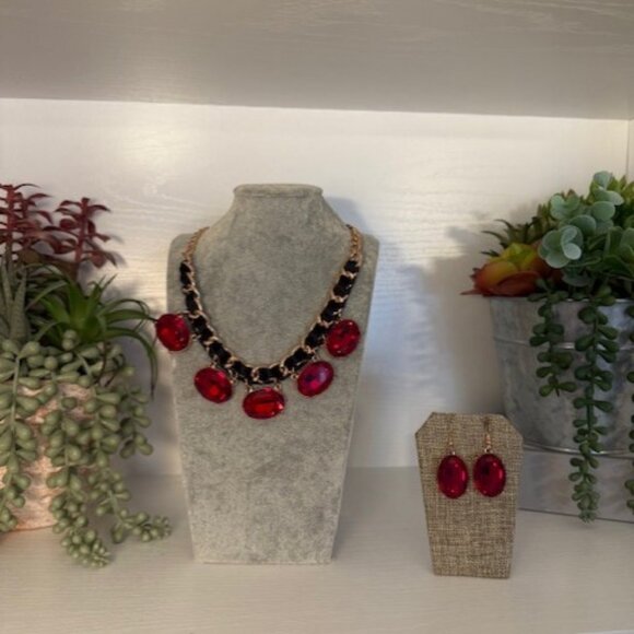 Park Lane "Cabernet" Necklace and Earring Set – Retired Bold Statement Jewelry